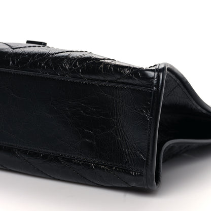 Saint Laurent Crinkled Calfskin Matelasse Monogram Medium Niki Shopper Tote Black 8 of 8