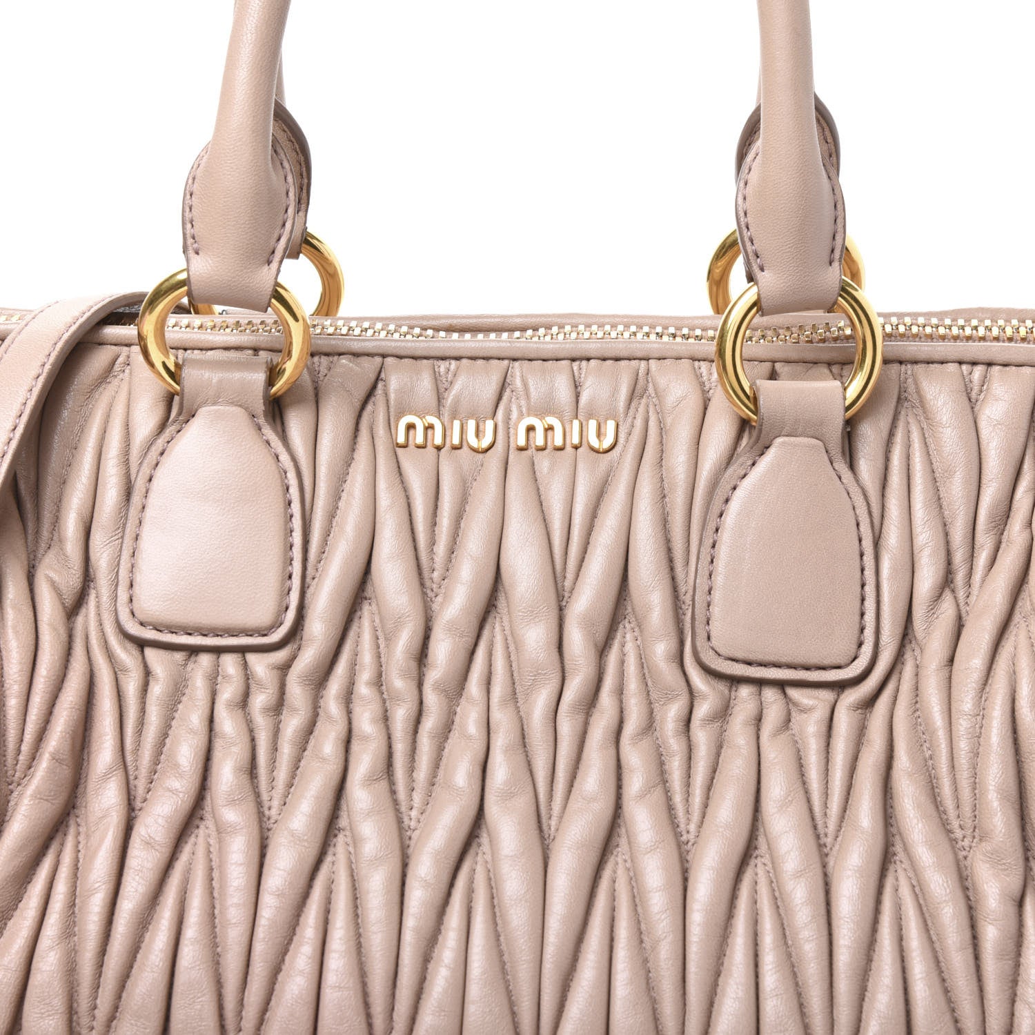 Miu Miu Nappa Matelasse Top Handle Bag Cammeo 10 of 10