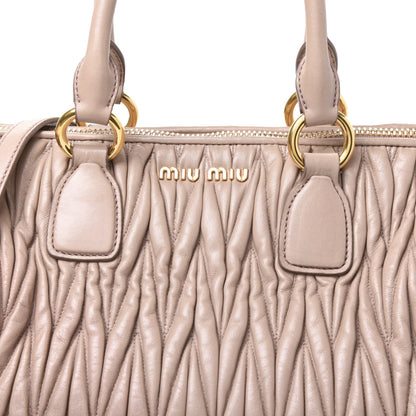 Miu Miu Nappa Matelasse Top Handle Bag Cammeo 10 of 10