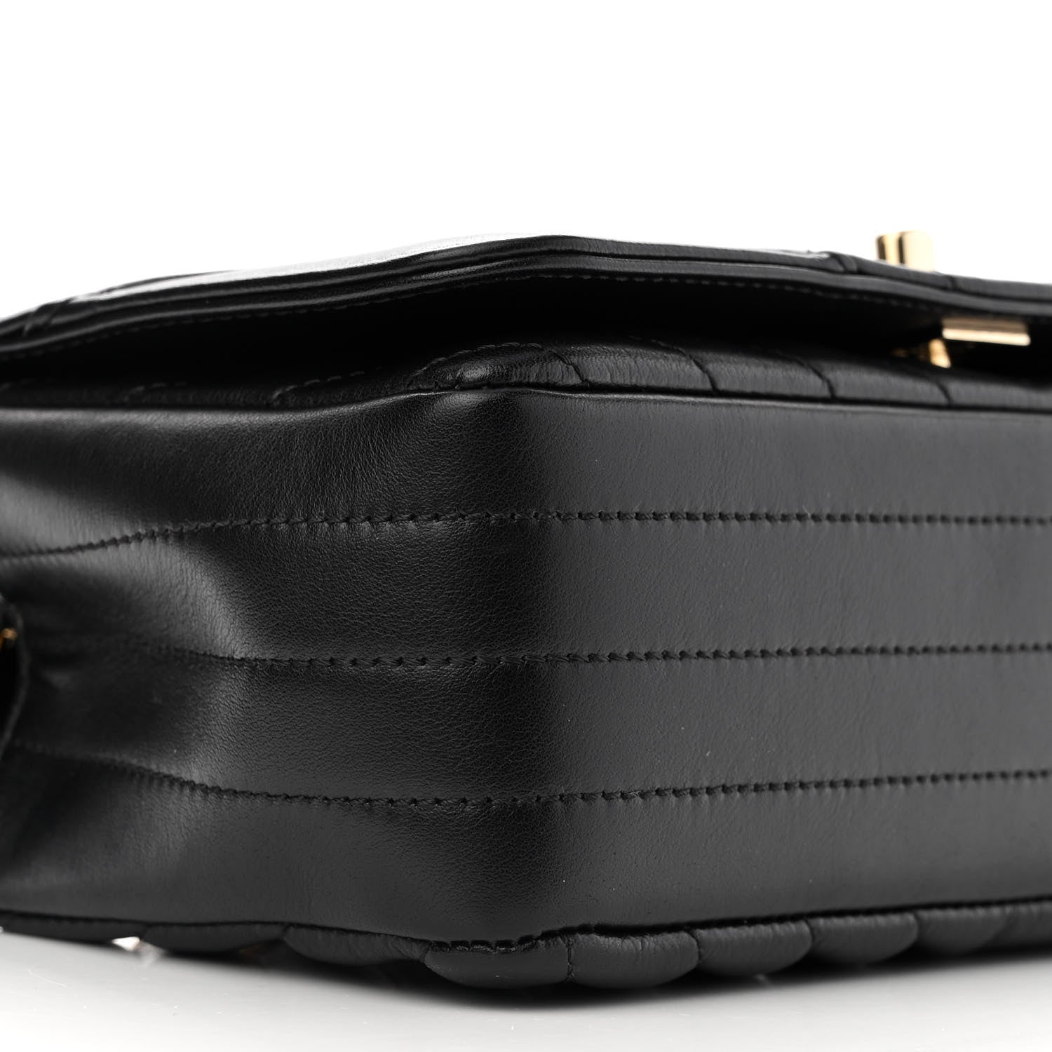Chanel Calfskin Chevron Quilted Mini Statement Flap Black 9 of 12