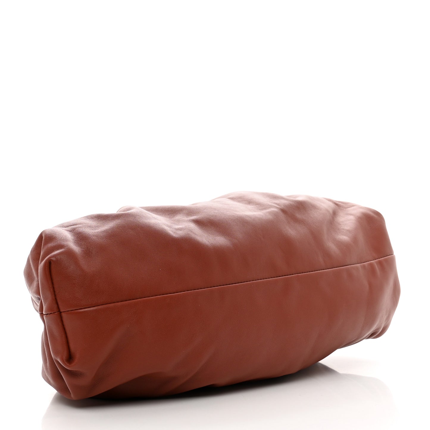 Smooth Butter Calf The Pouch Oversized Clutch Rust