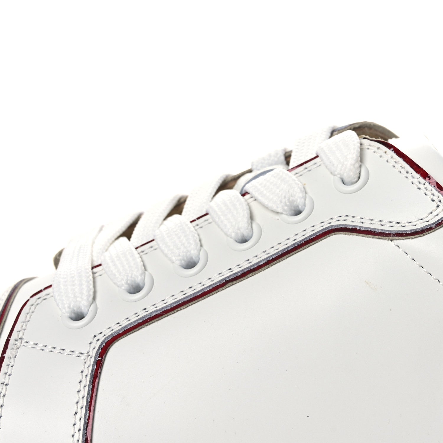 Christian Louboutin Patent Calfskin Womens Fun Vieira Flat Sneakers 40 White Loubi 11 of 12