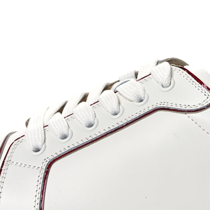 Christian Louboutin Patent Calfskin Womens Fun Vieira Flat Sneakers 40 White Loubi 11 of 12