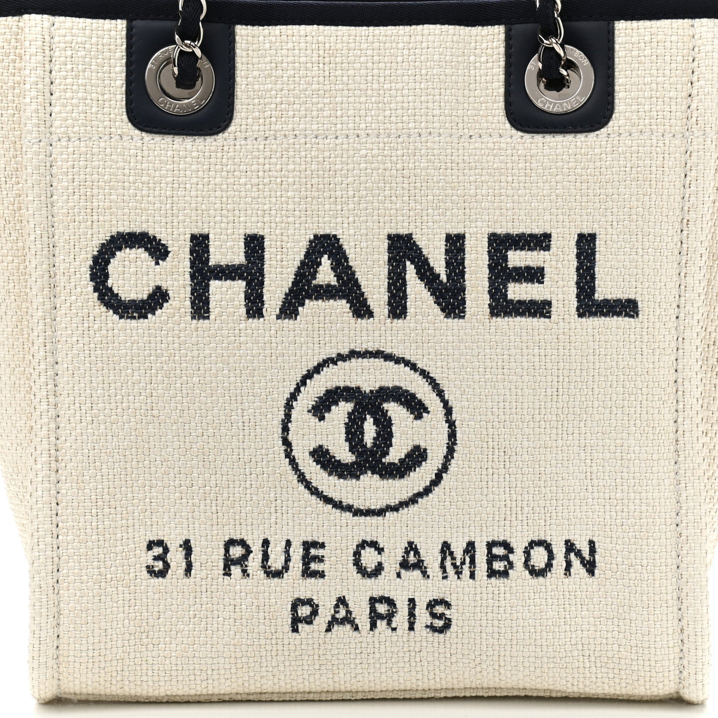 Mixed Fibers Mini Deauville Tote White