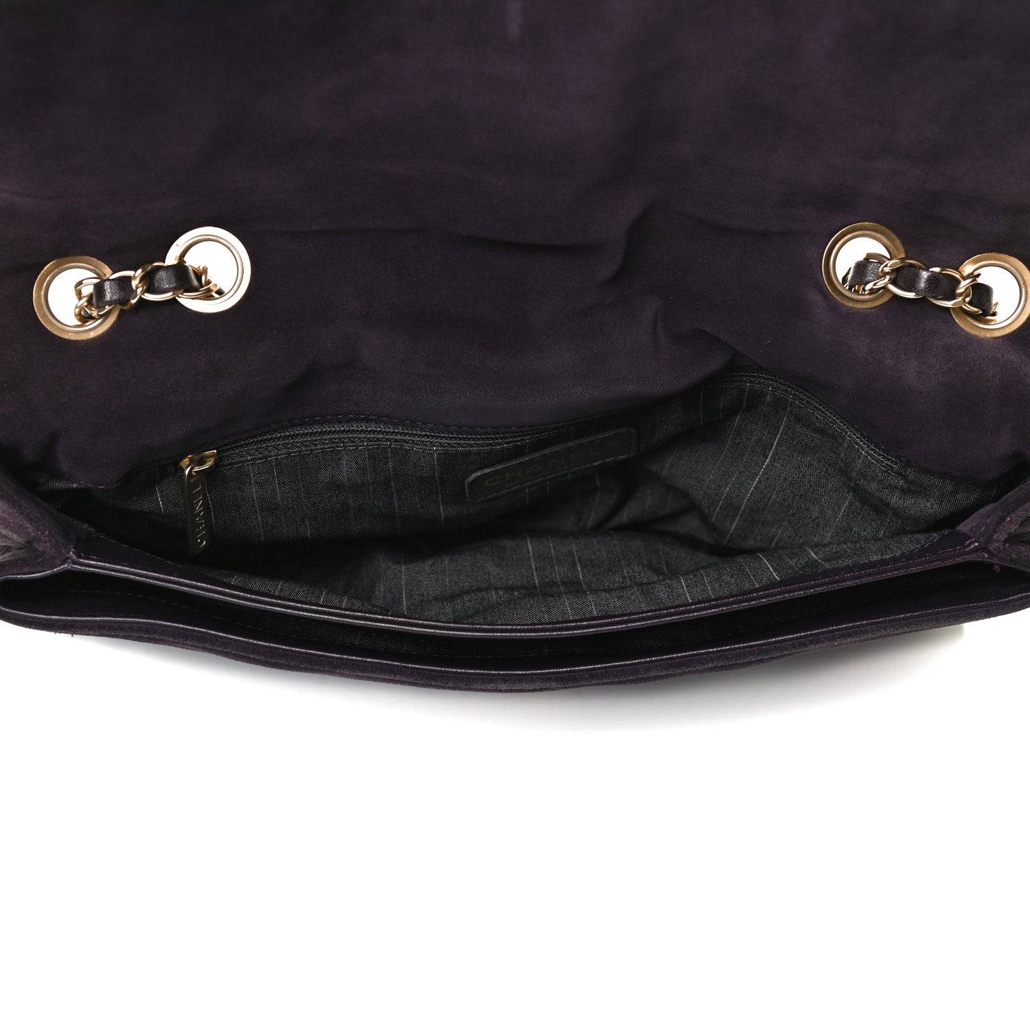 Chanel Suede Union Jack Jumbo Mademoiselle Flap Purple 5 of 13