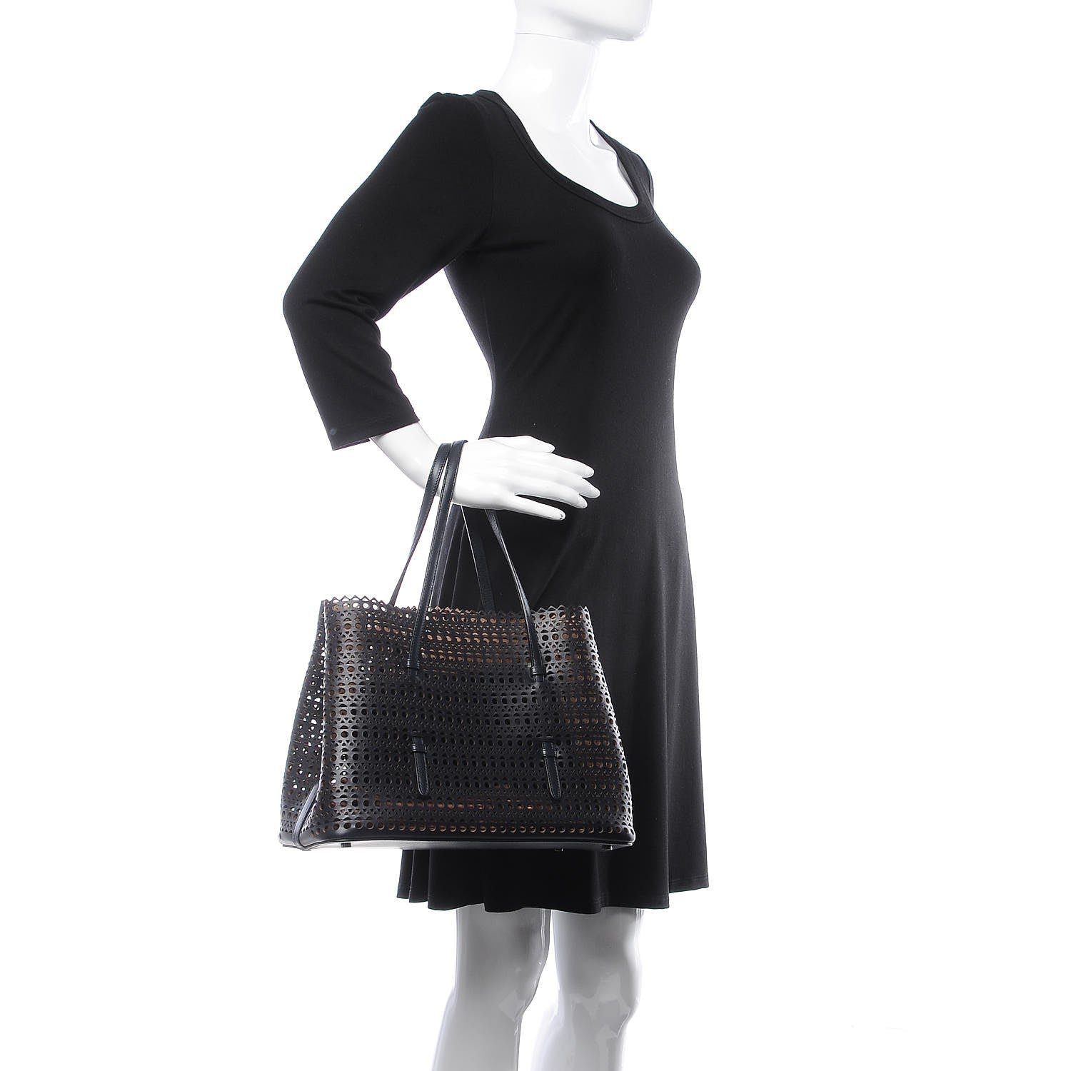 Alaia Calfskin Vienne Mina 32 Bag Black 2 of 9