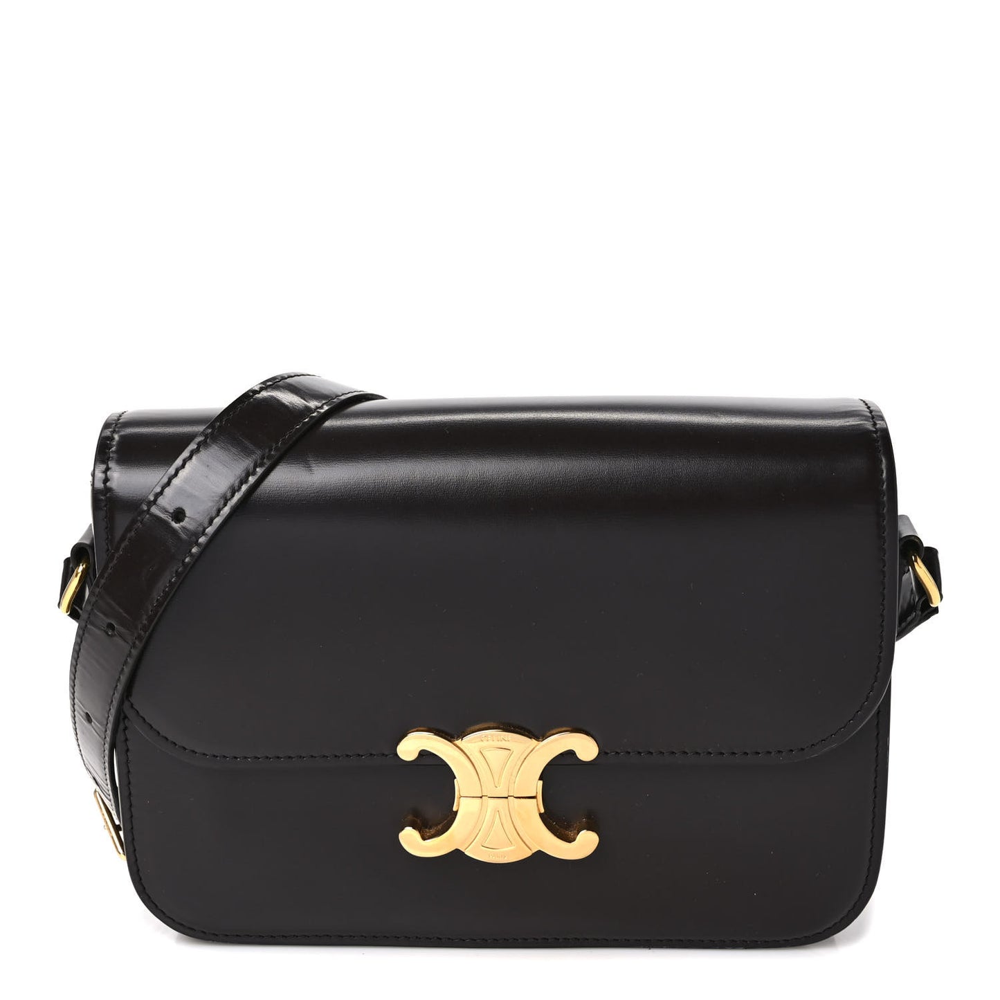 Shiny Calfskin Medium Triomphe Brown