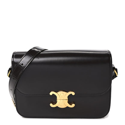 Celine Shiny Calfskin Medium Triomphe Brown 1 of 9