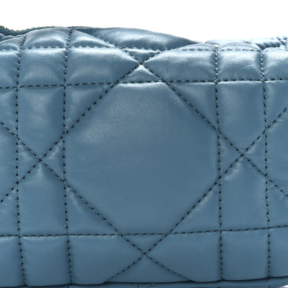 Christian Dior Calfskin Macrocannage Small Diortravel Nomad Pouch Horizon Blue 8 of 11