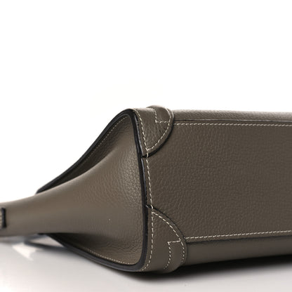 Celine Drummed Calfskin Nano Luggage Souris 8 of 9
