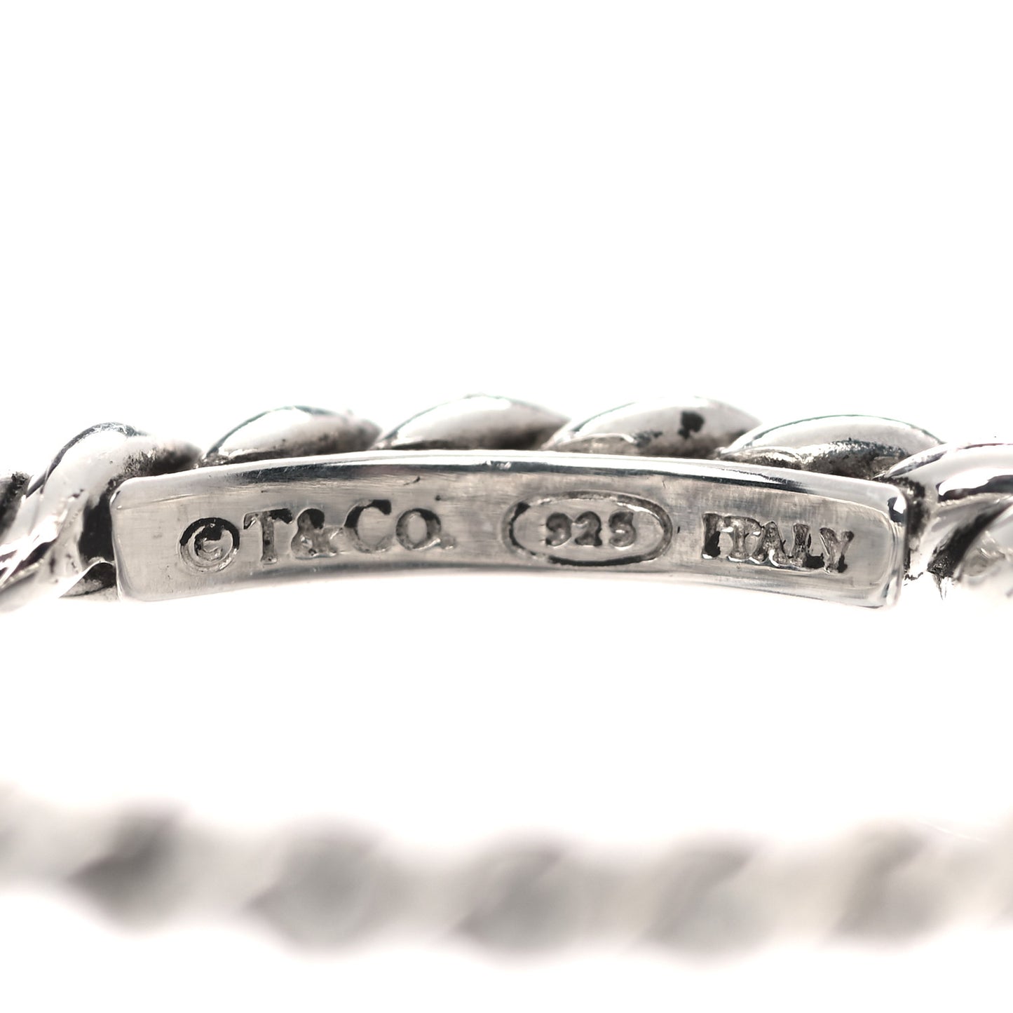 Sterling Silver Twist Rope Ring 50 5.5