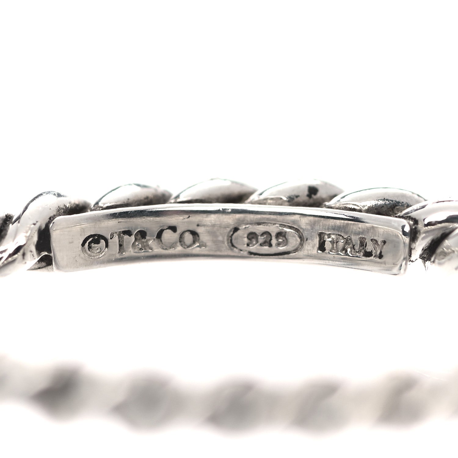 Tiffany Sterling Silver Twist Rope Ring 50 5.5 4 of 4