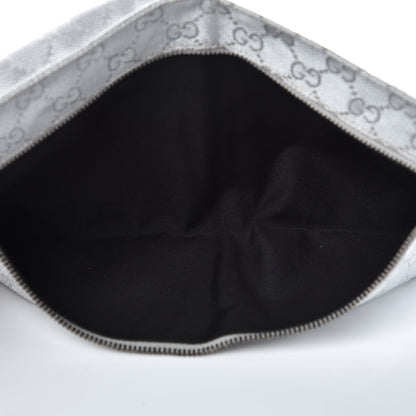 Gucci GG Monogram Web Double Pocket Belt Bag Silver 5 of 10