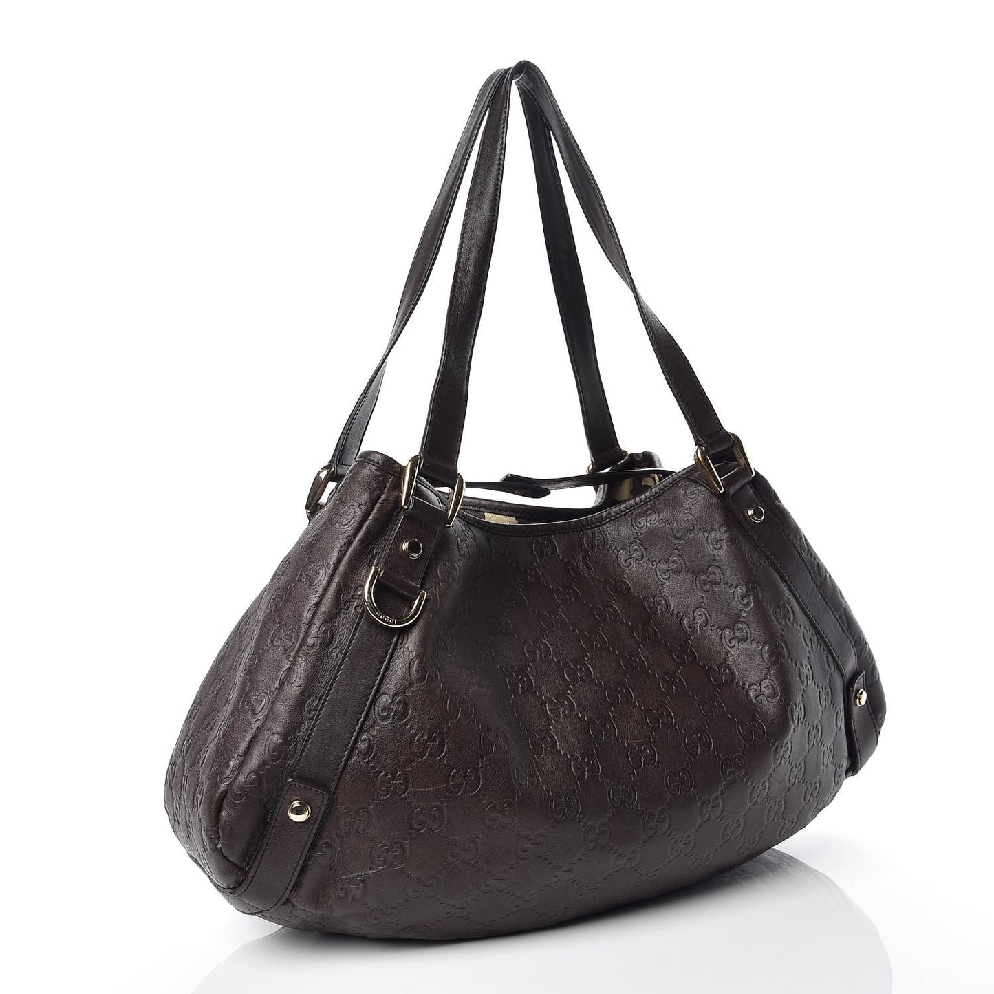 Guccissima Medium Abbey Shoulder Bag Chocolate