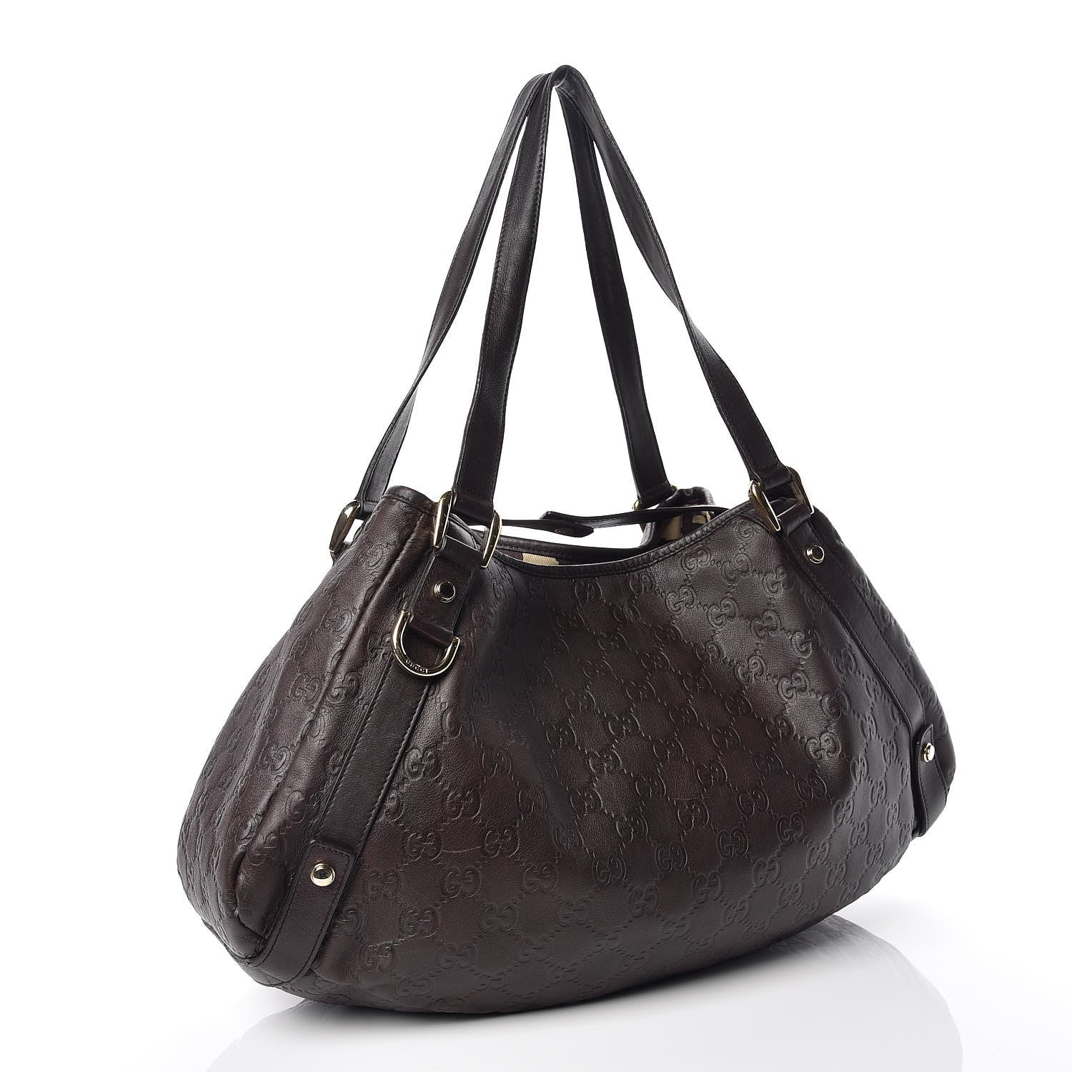 Gucci Guccissima Medium Abbey Shoulder Bag Chocolate 3 of 9