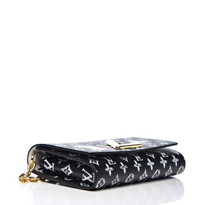 Louis Vuitton Catogram Twist Chain Wallet Black 4 of 9
