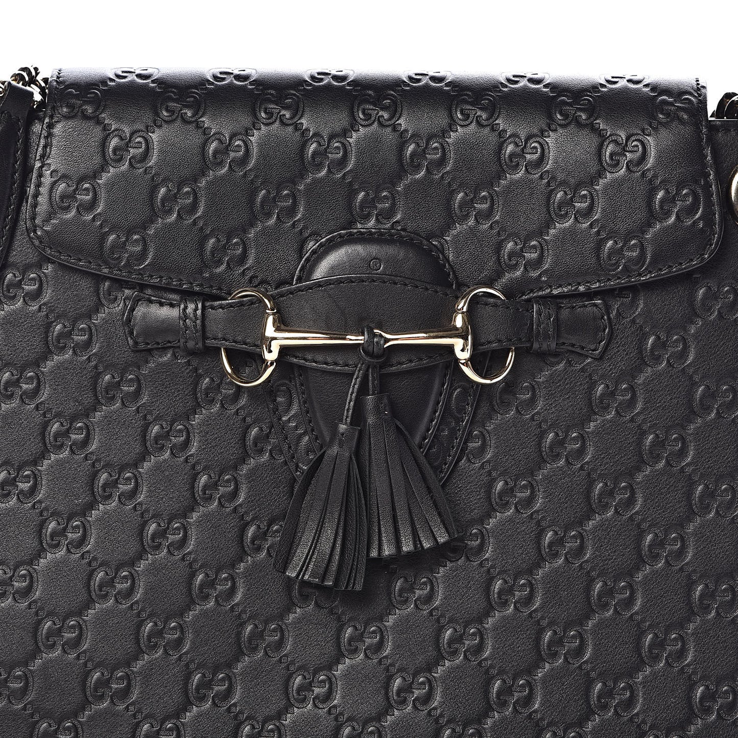 Guccissima Large Emily Chain Shoulder Bag Black