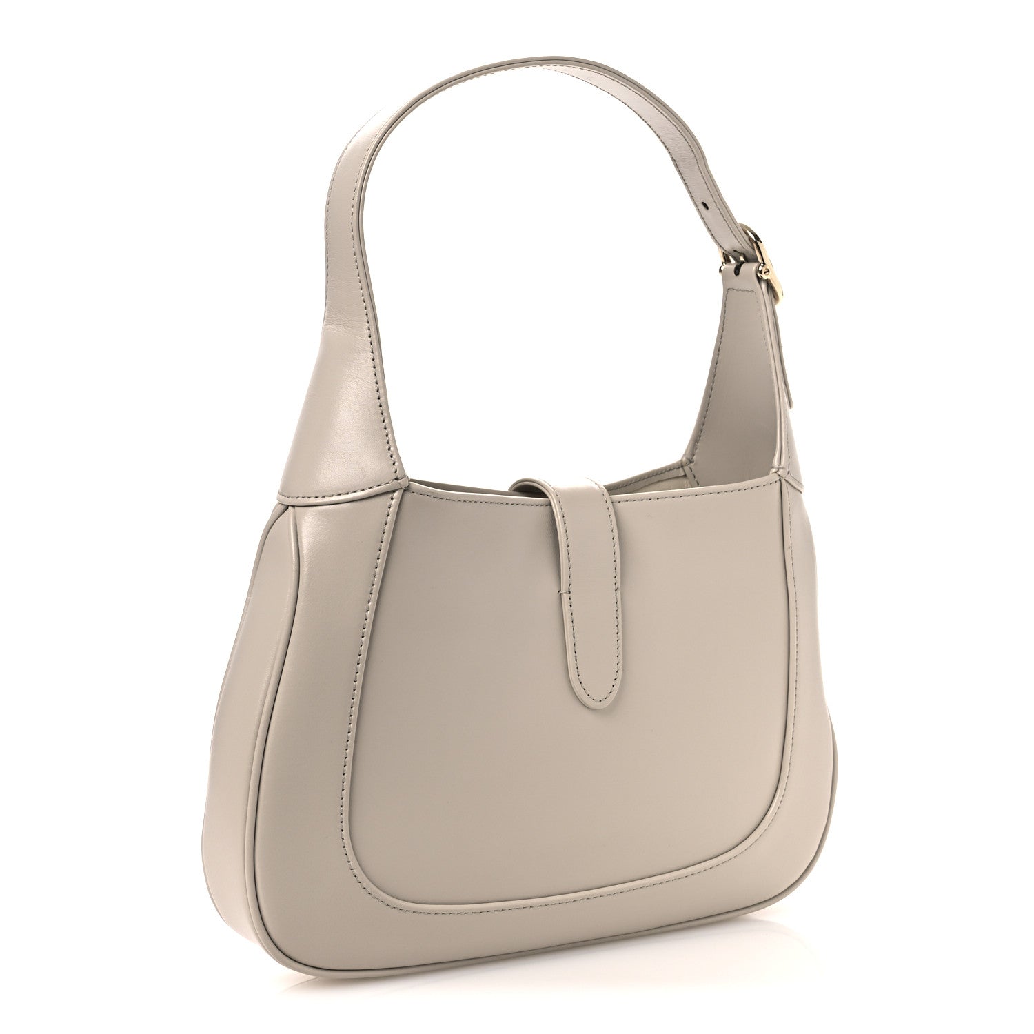 Gucci Ancora Calfskin Web Small Jackie Shoulder Bag Light Grey 3 of 11