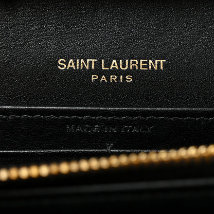 Saint Laurent Embossed Monogram Chain Wallet Black 7 of 15