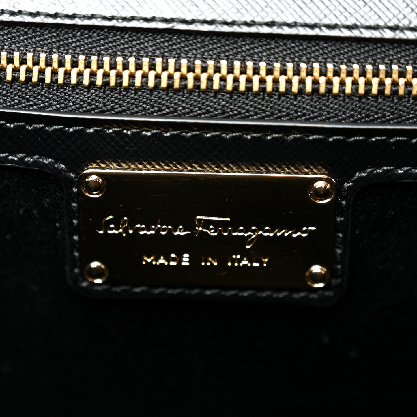Printed Calfskin Vara Bow Chain Flap Crossbody Black