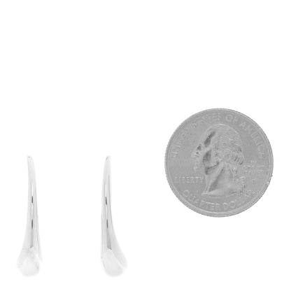 Tiffany Sterling Silver Elsa Peretti Teardrop Hoop Earrings 2 of 4