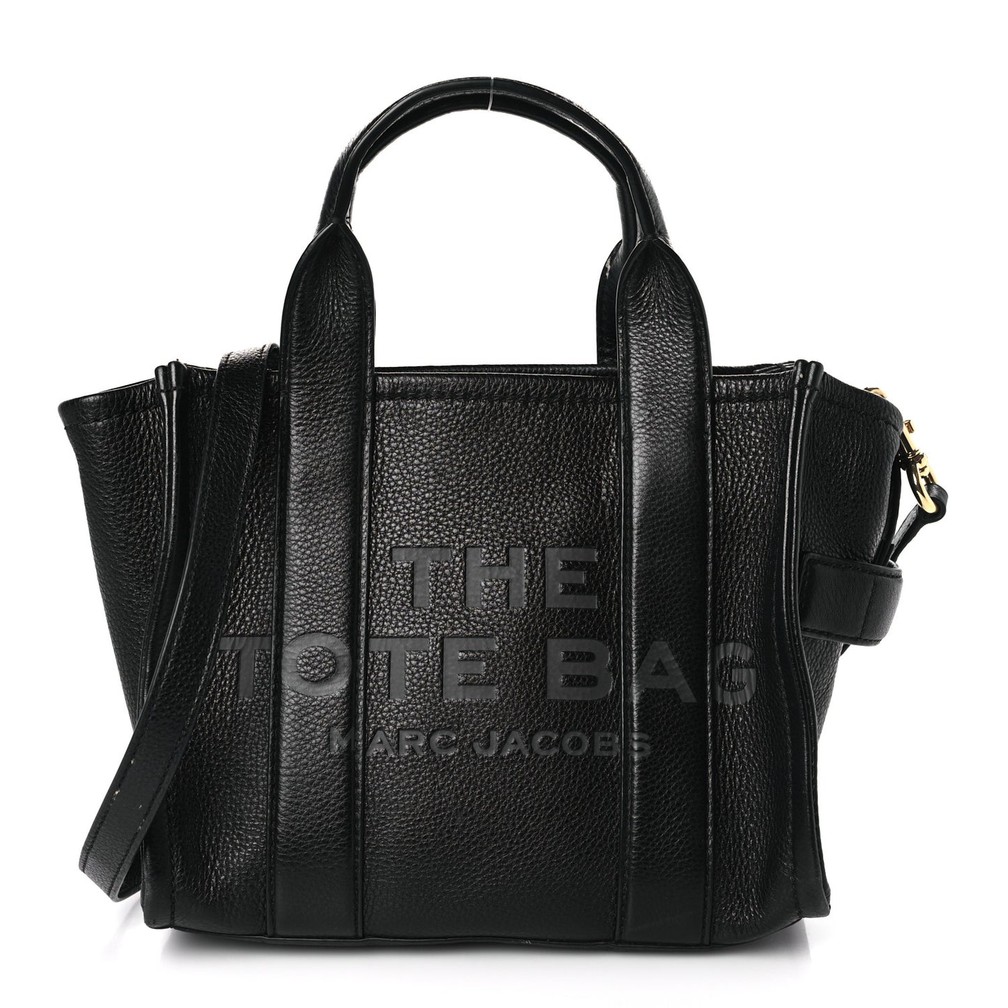 Grained Calfskin Small The Tote Bag Black