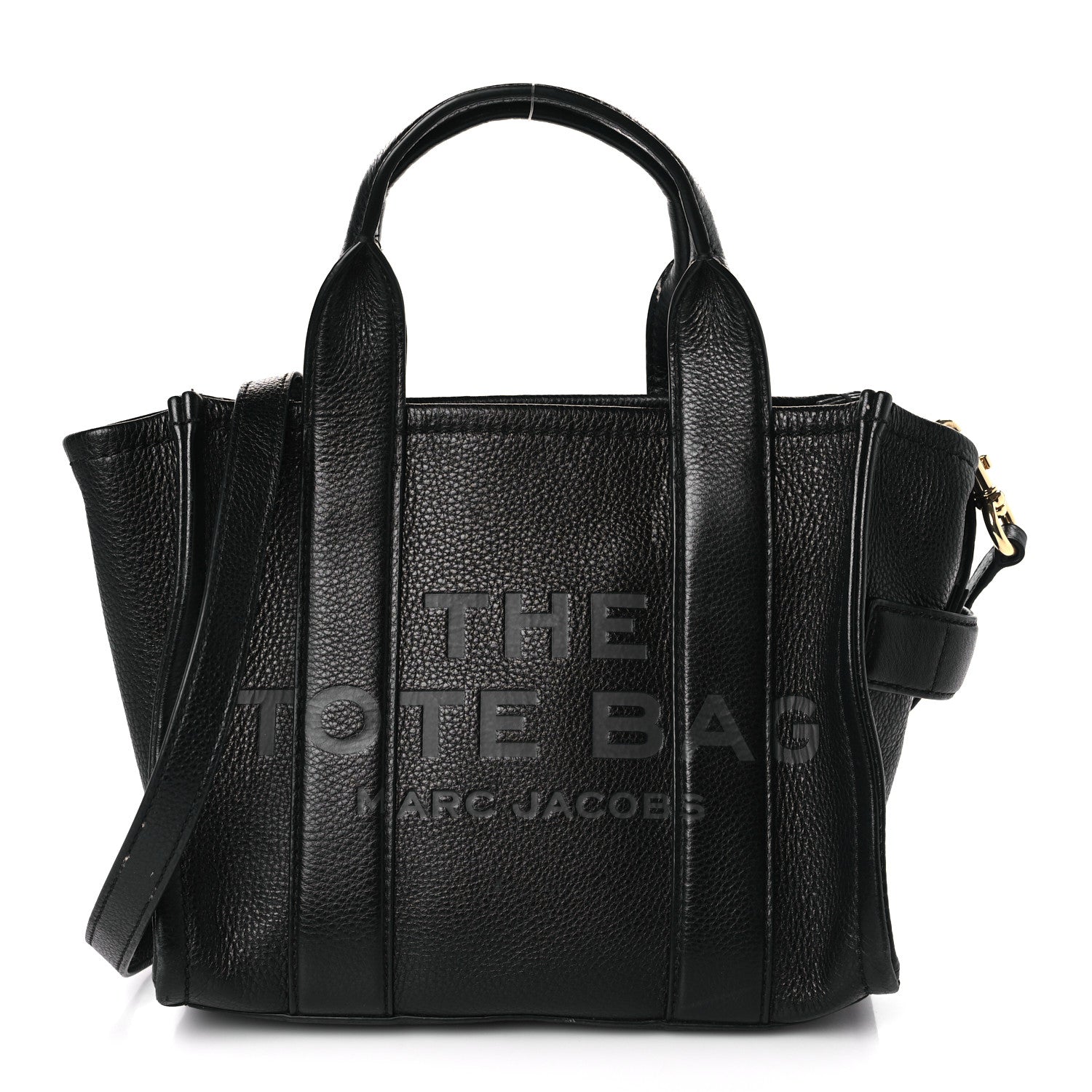 Marc Jacobs Grained Calfskin Small The Tote Bag Black 1 of 8