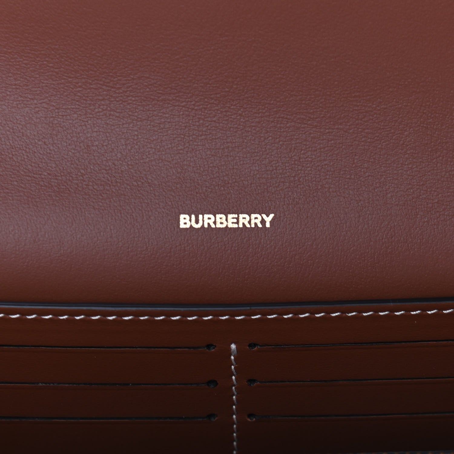 Burberry Calfskin Vintage Check Wallet With Detachable Strap Archive Beige Tan 6 of 8