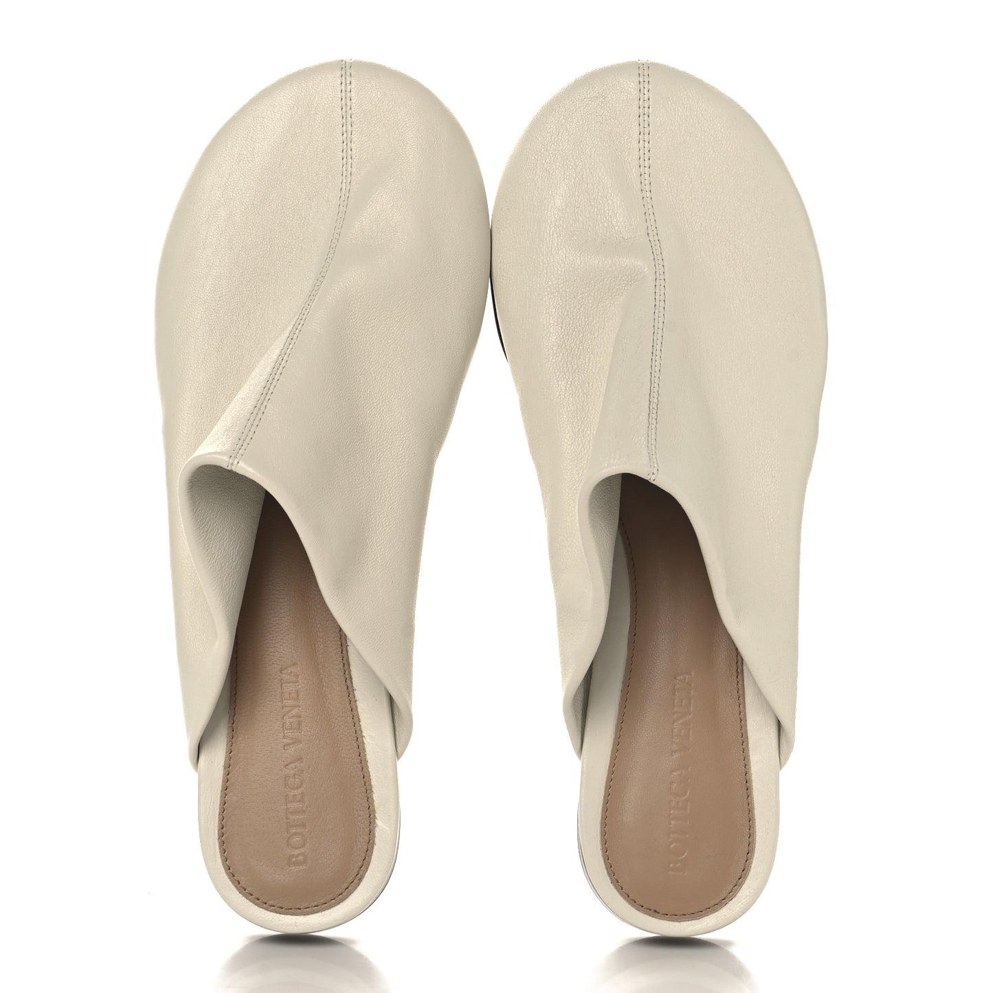 Nappa Dot Sock Mules 37 White