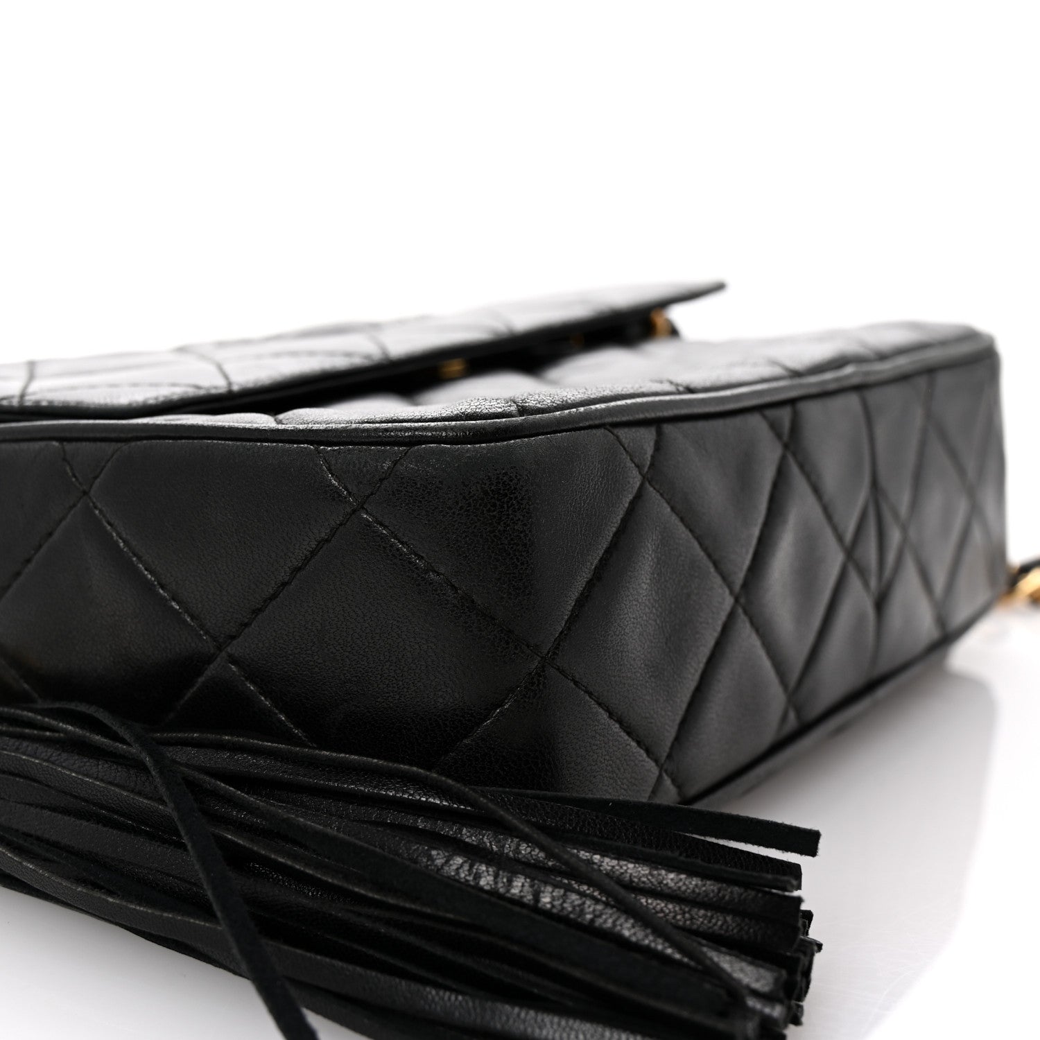 Chanel Lambskin Quilted CC Tassel Camera Case Black 11 of 11