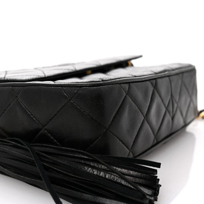 Chanel Lambskin Quilted CC Tassel Camera Case Black 11 of 11