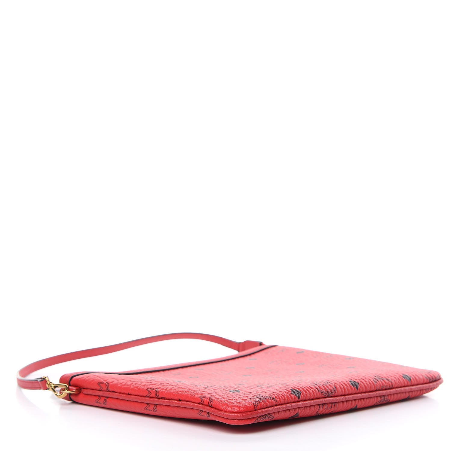 MCM Visetos Liz Shopper Tote Pouch Ruby Red 4 of 8
