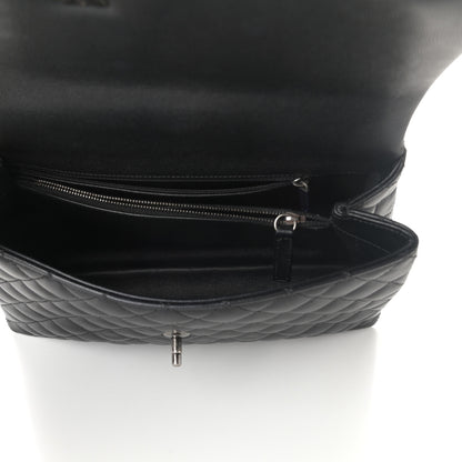 Chanel Caviar Lizard Quilted Medium Coco Handle Flap Black 5 of 10