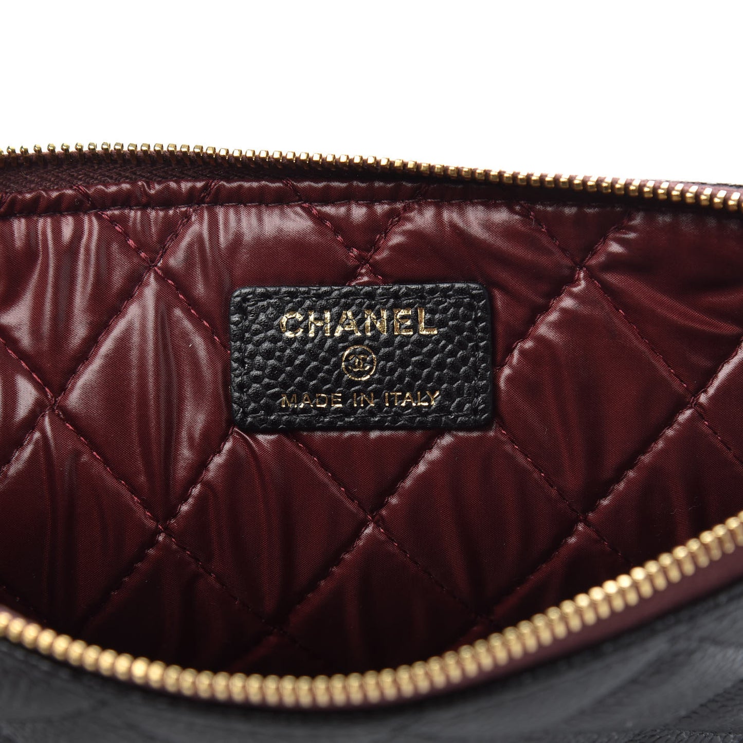 Caviar Quilted Medium Cosmetic Case Black
