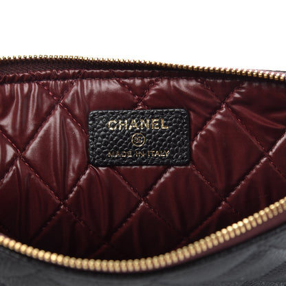 Chanel Caviar Quilted Medium Cosmetic Case Black 6 of 8