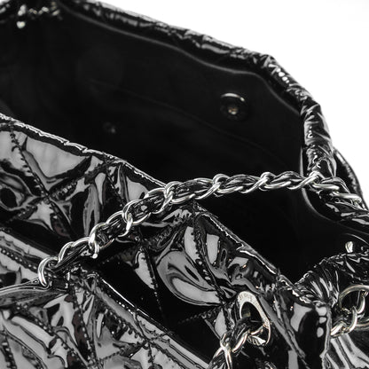 Chanel Patent Quilted Timeless CC Soft Tote Black 8 of 9