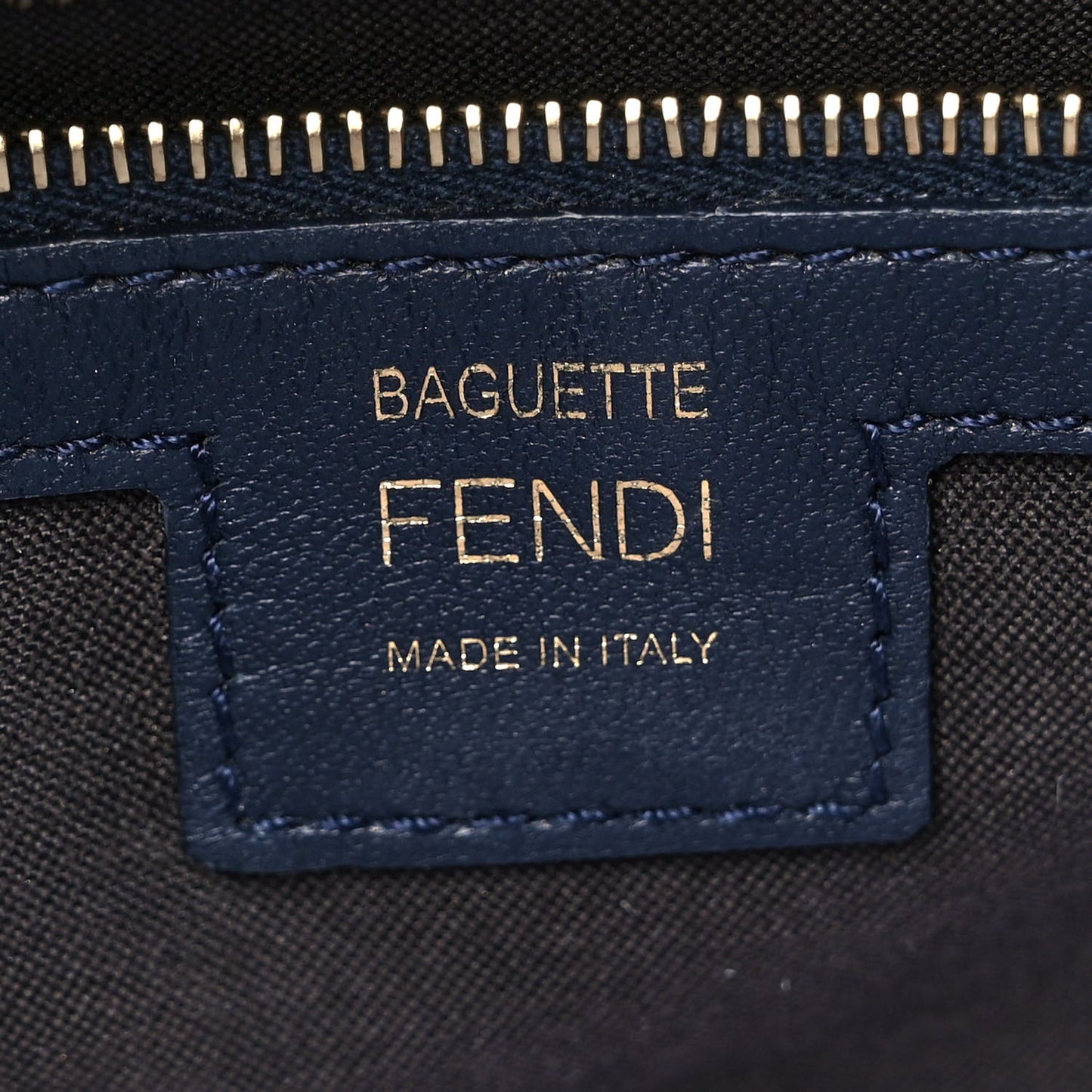 Nappa FF 1974 Embossed Large Baguette Midnight