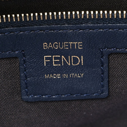 Fendi Nappa FF 1974 Embossed Large Baguette Midnight 4 of 8
