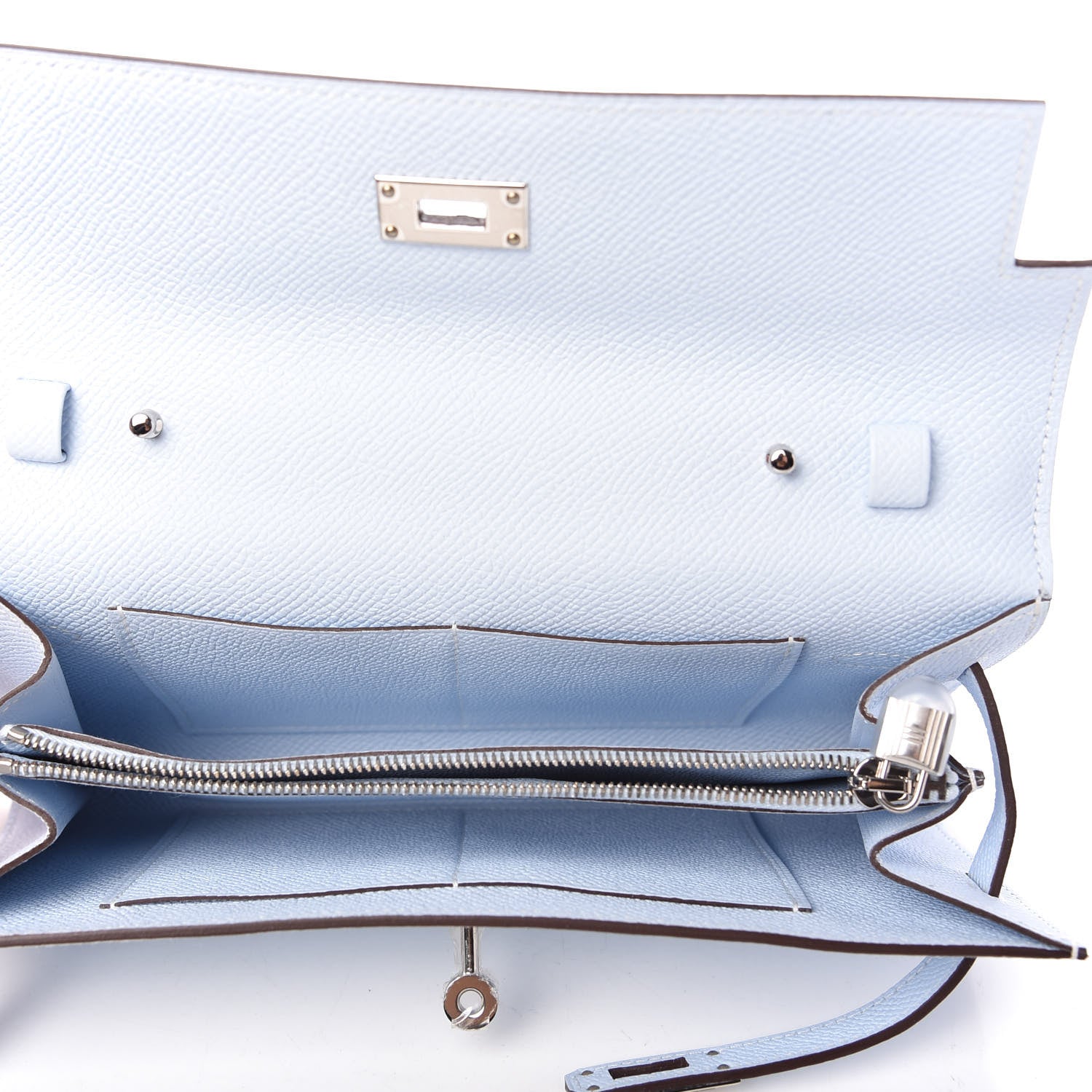 Hermes Epsom Kelly Wallet To Go Bleu Brume 5 of 10