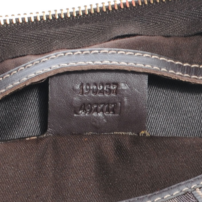 Gucci Monogram Vintage Web Small Boston Ebony 7 of 7