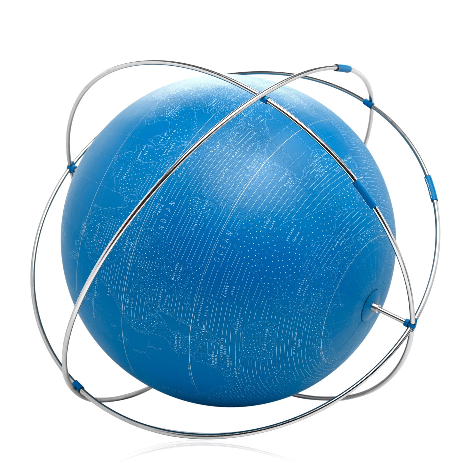 Hermes Swift Stainless Steel Reliefs Marins Nereus 24 Globe Bleu Hydra 3 of 5