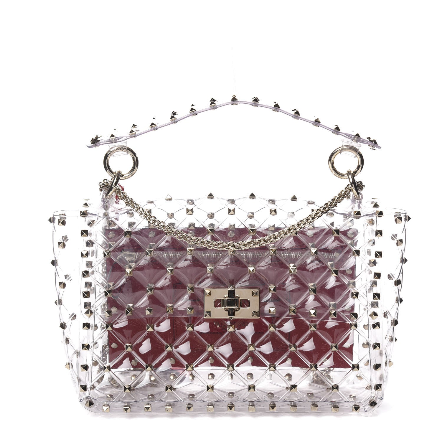 Valentino Garavani PVC Medium Rockstud Spike Shoulder Bag 1 of 9