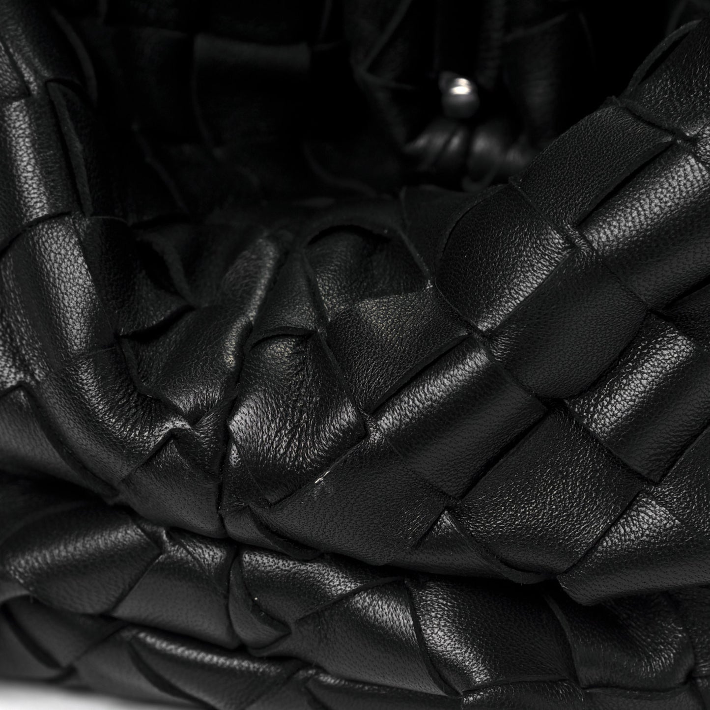 Nappa Maxi Intreccio The Pouch Oversized Clutch Black