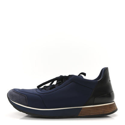 Hermes Technical Canvas Mens Miles Sneakers 43 Marine Black 1 of 8