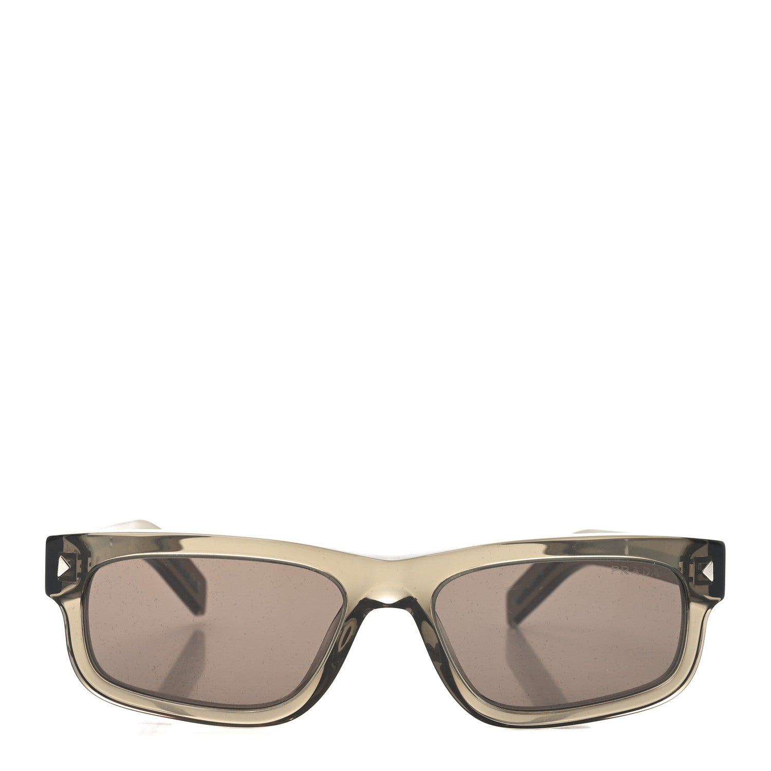 Prada Acetate Rectangular Sunglasses SPR B11 Grey 2 of 7