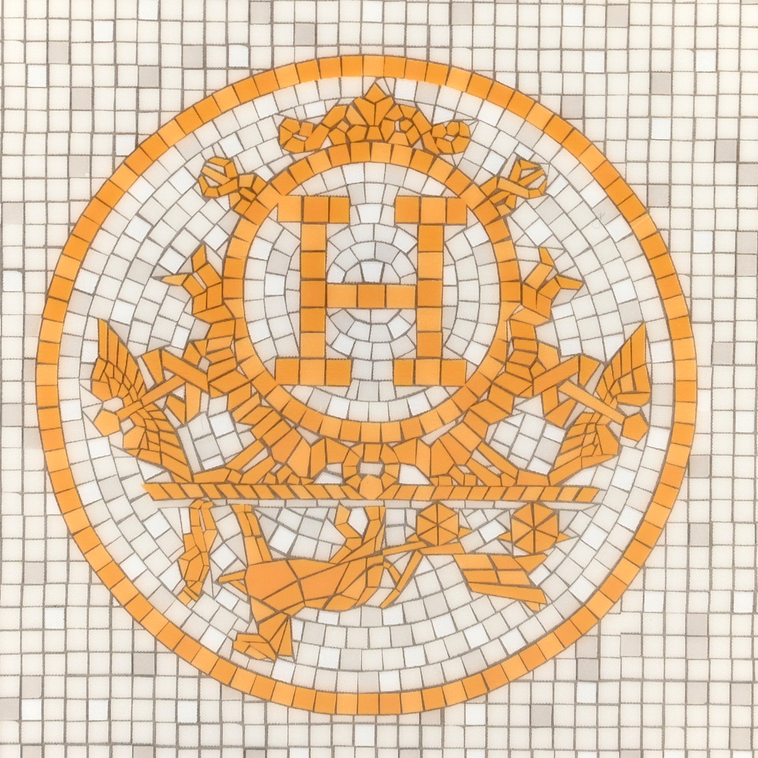 Hermes Porcelain Mosaique au 24 Gold Sushi Plate 4 of 5