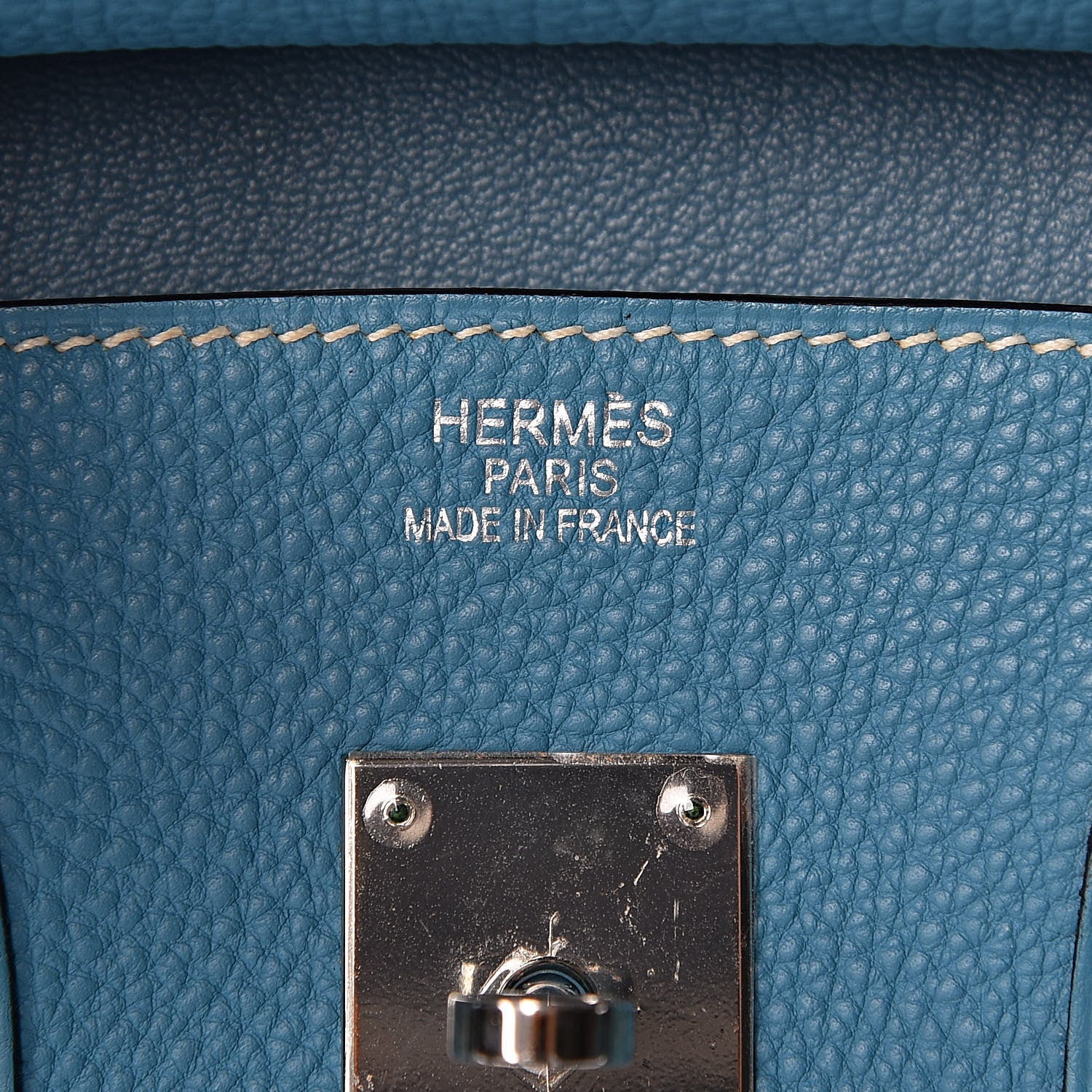 Hermes Togo Birkin 35 Blue Jean 8 of 32