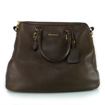Prada Vitello Daino Tote Brown 1 of 9