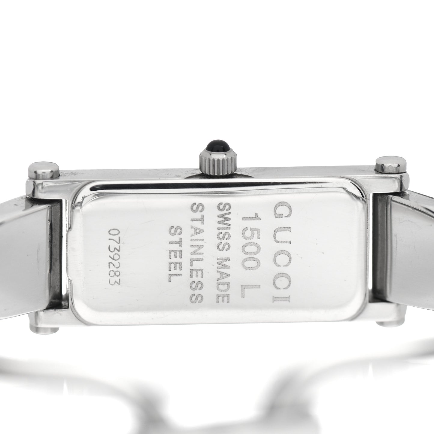 Stainless Steel 12mm 1500L Horsebit Quartz Watch Black