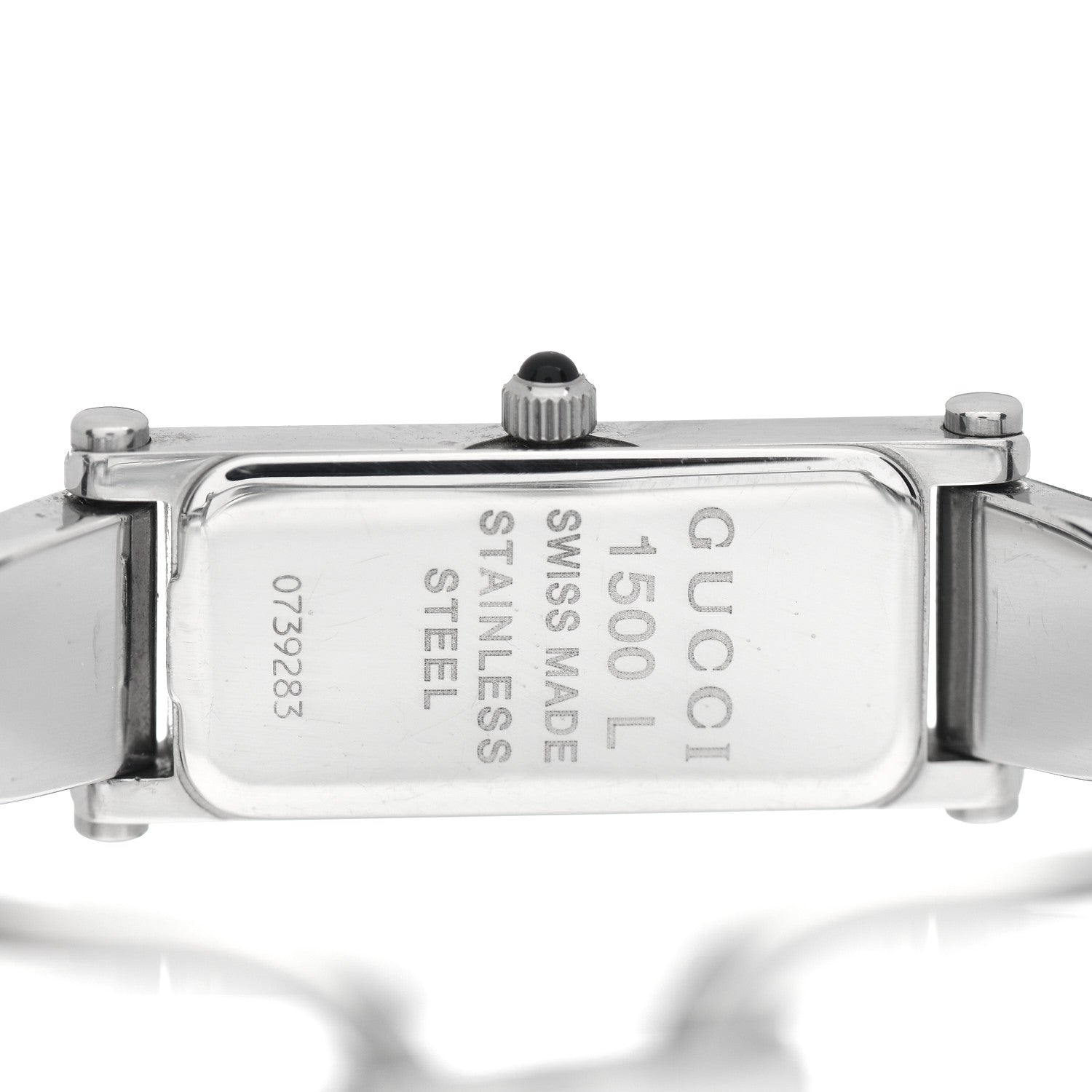 Gucci Stainless Steel 12mm 1500L Horsebit Quartz Watch Black 4 of 5